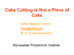 Cake Cutting is Not a Piece of Cake - RPI CS