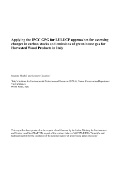 Applying the IPCC GPG for LULUCF approaches for