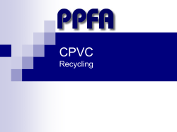 CPVC Pipe Is Recyclable Presentation