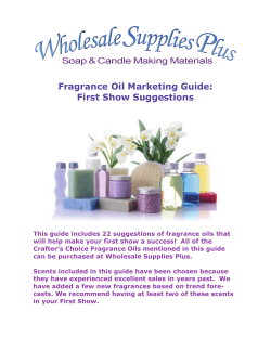 Fragrance Oil Marketing Guide: First Show Suggestions