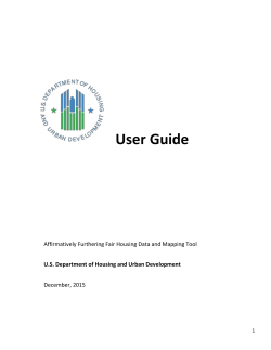 Affirmatively Furthering Fair Housing Data and