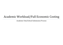 Academic Workload/Full Economic Costing
