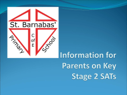 Information for Parents on Key Stage 2 SATs