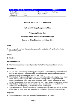 MISC/04/19::HSC Paper - HIGH-LEVEL STRATEGIC