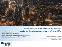 capturing the expressive power of LPs and SDPs