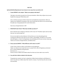 I must choose to turn away from my sin