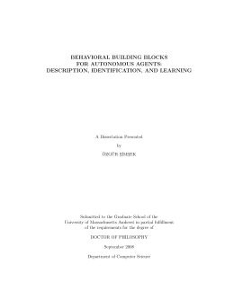 behavioral building blocks for autonomous agents: description