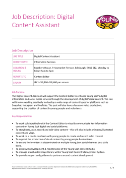 Job Description - Young Scot Corporate