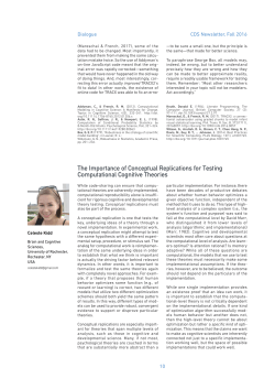 The Importance of Conceptual Replications for Testing