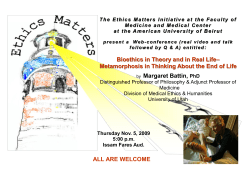 Bioethics in Theory and in Real Life