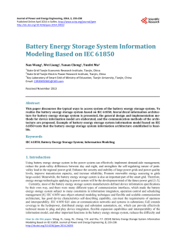Battery Energy Storage System Information Modeling Based on IEC