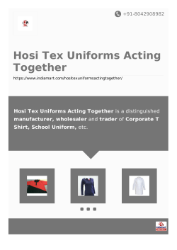 Hosi Tex Uniforms Acting Together