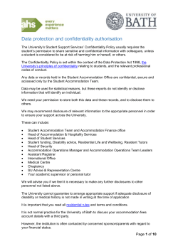 Accommodation application 2017 to 2018 for