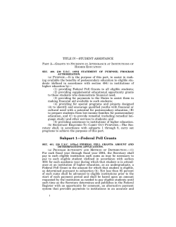 Higher Education Act, Title IV