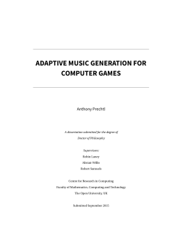 adaptive music generation for computer games