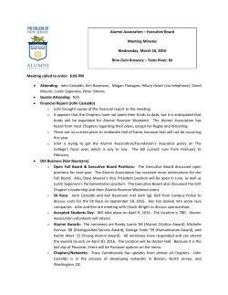 Alumni Association &ndash; Executive Board Meeting Minutes Wednesday