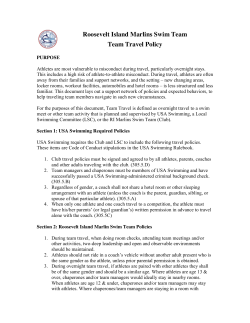 Roosevelt Island Marlins Swim Team Team Travel Policy