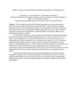 Bolides in the present and past Martian atmosphere and effects on