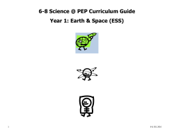 EARTH and SPACE SCIENCE (ESS) 6-8: Order