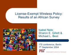 Unlicensed spectrum and wireless technologies in Africa