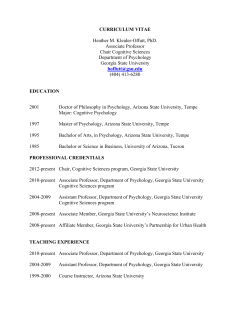 CURRICULUM VITAE Heather M. Kleider-Offutt, PhD