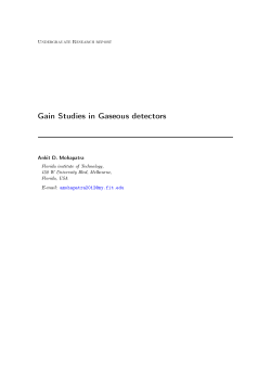 Gain Studies in Gaseous detectors