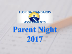 FSA Parent Night Presentation