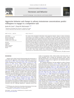 Aggressive behavior and change in salivary testosterone