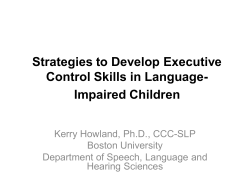 Strategies to Develop Executive Control Skills in Language