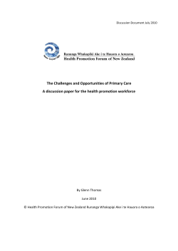 The Challenges and Opportunities of Primary Care