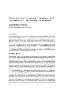 Emerging issues in the practice of University Learning and