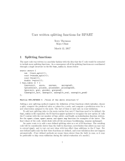 User written splitting functions for RPART