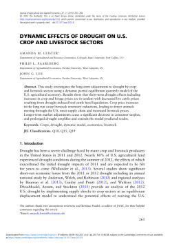 dynamic effects of drought on us crop and livestock sectors