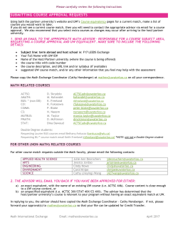 Submitting Course Approval request