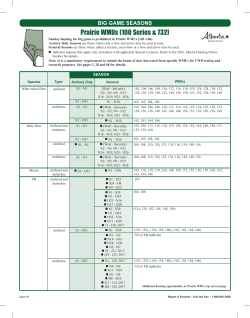 Big Game Seasons - Alberta`s regulations
