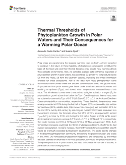 Thermal Thresholds of Phytoplankton Growth in Polar