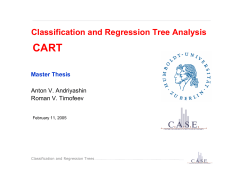 Classification and Regression Tree Analysis