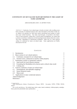 CONTINUITY OF SET-VALUED MAPS REVISITED IN THE LIGHT