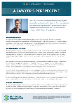 RECOMMENDING ACF GETTING THE BEST OUTCOME FURTHER