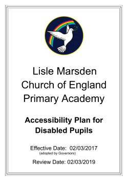 Accessibility Plan for Disabled Pupils
