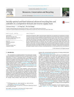 Socially optimal and fund-balanced advanced recycling fees and