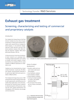 Exhaust gas treatment - Paul Scherrer Institut