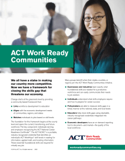 ACT Work Ready Communities