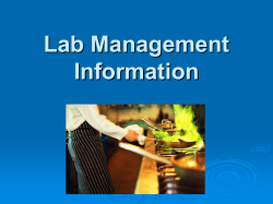 Lab Management PowerPoint