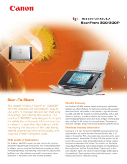 Canon ScanFront 300/300P Brochure