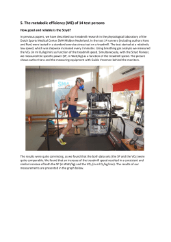 5. The metabolic efficiency (ME) of 14 test persons
