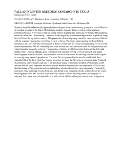 fall and winter breeding monarchs in texas