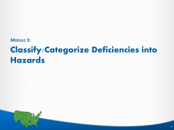 14 Linking deficiencies with hazards