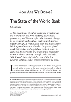 The State of the World Bank - Dr. Robert E. Looney Homepage