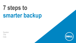 7 Steps to Smarter Backup Short v4